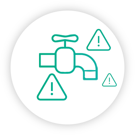 picto représentant du tartre dans un robinet